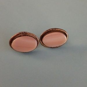 Sterling silver white stone earrings